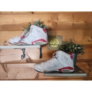 Air Jordan 6 Retro Shoes Womens 8 / 6.5Y Red Oreo Style‎ # 384665-162